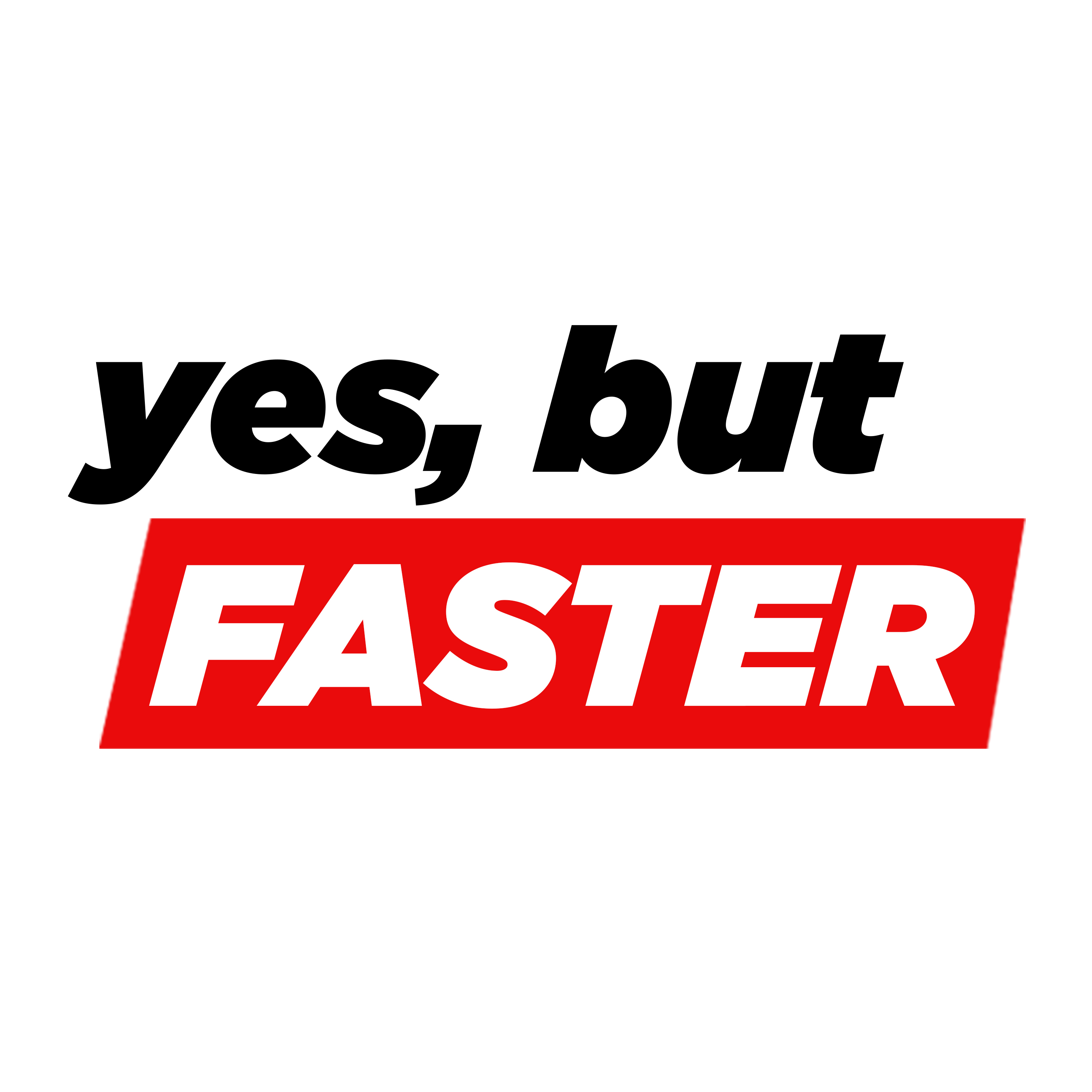 Yes, but FASTER podcast artwork